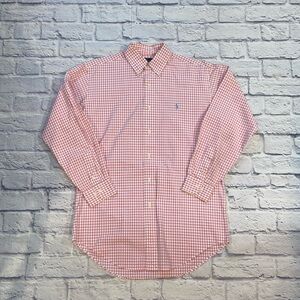 Polo Ralph Lauren Pink Checkered Long Sleeve Button Shirt
